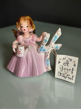 Josef originals Birthday Girl Angel Fairy Figurine Number 4 in Series